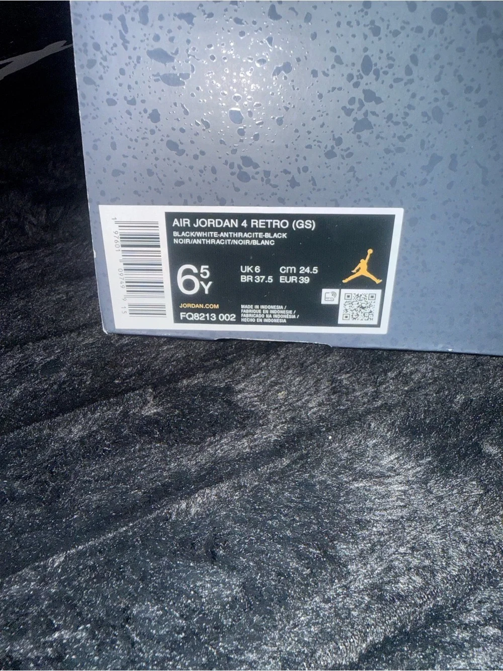 Air Jordan (Fear) 4 Retro Grade School - Gray / Black